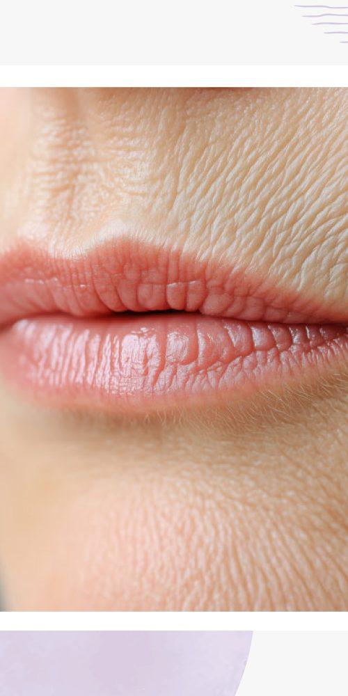 Le code barre est le nom donné aux fines ridules verticales qui apparaissent au-dessus de la lèvre supérieure