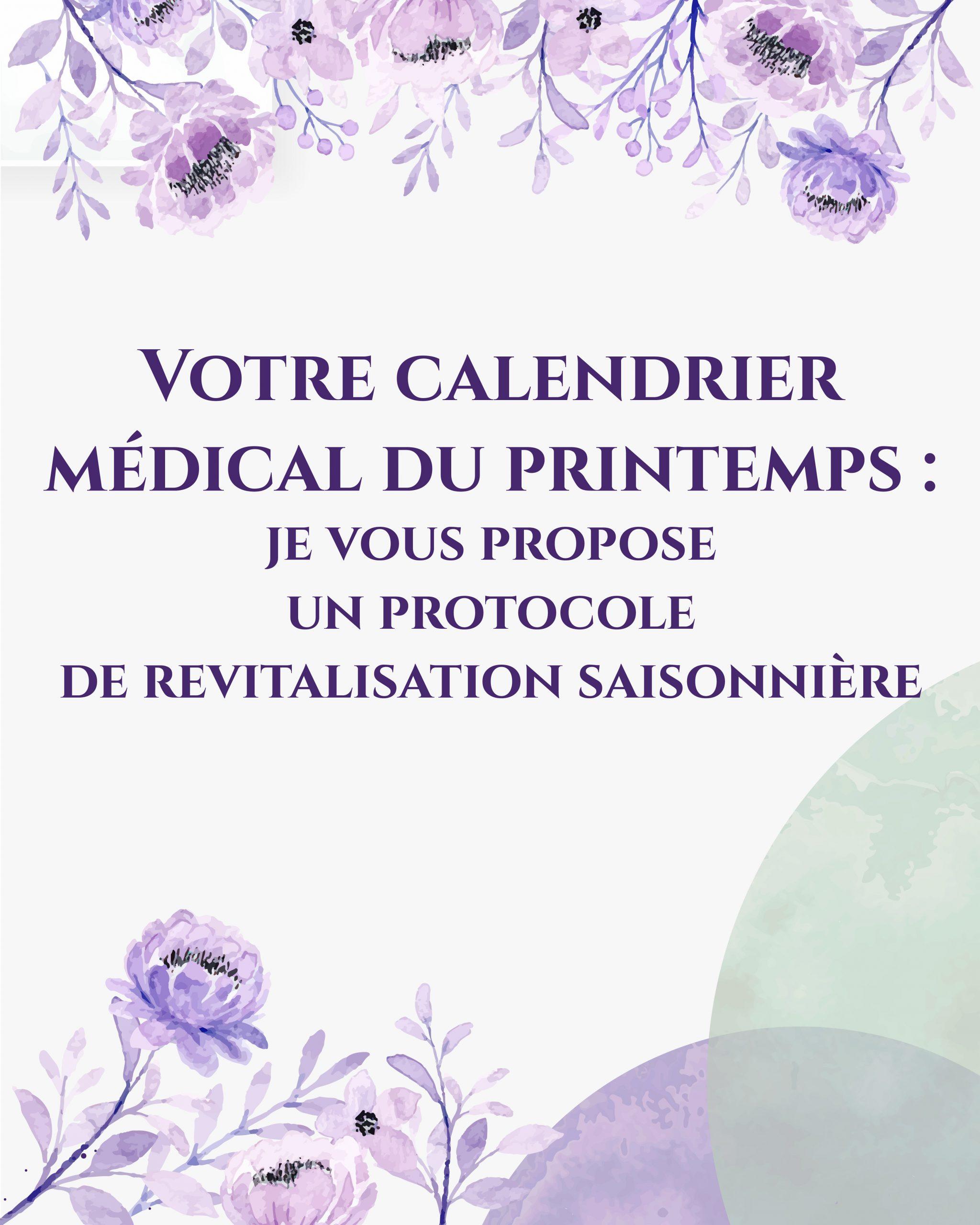 Votre calendrier médical du printemps 