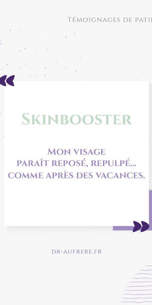 témoignages d'une patiente sur l'efficacité des skinbooster